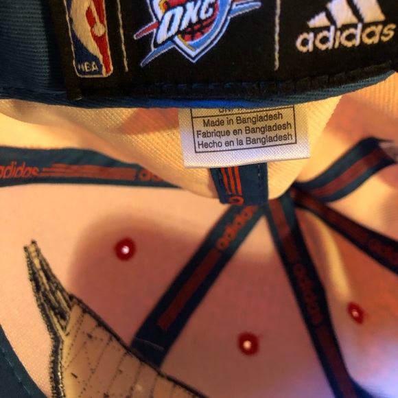Adidas Oklahoma City Thunder NBA Basketball Hat OKC Snap Back - Picture 9 of 16